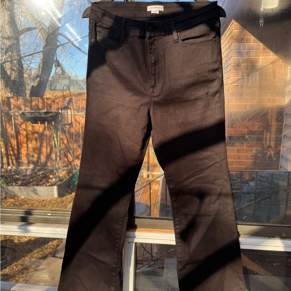 Good American Black Jeans Petite Bootcut